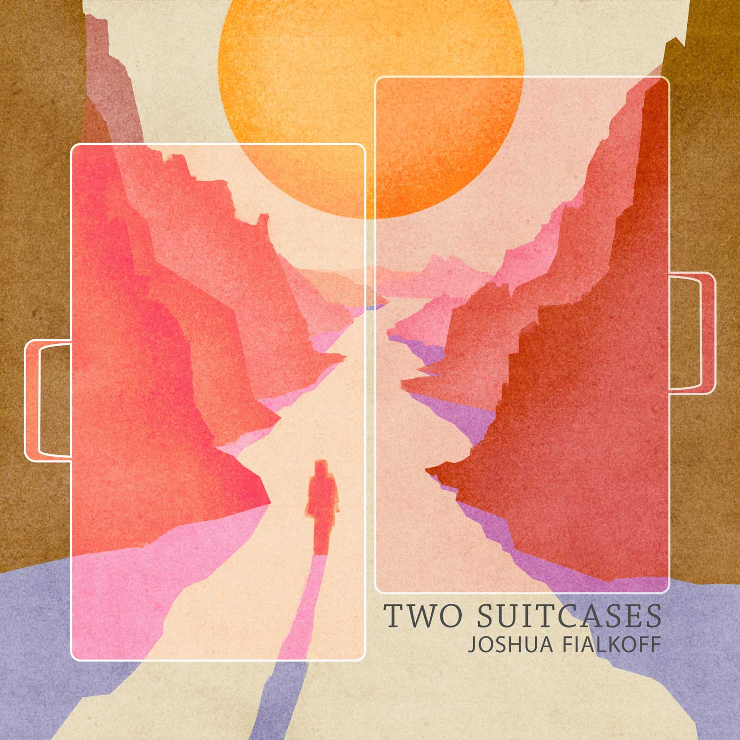 Final Album design for two suitcases album by josh fialkoff