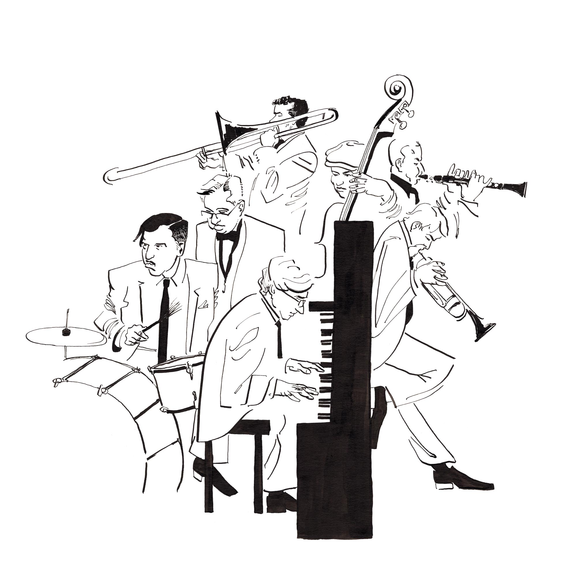 Candy Jacket Jazz Band Album CoverDesign Sketch